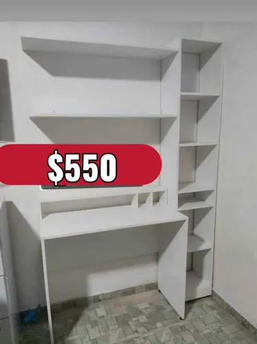 Escrivaninha com estante e prateleiras p seu comércio