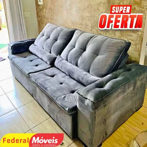 Sofá em Oferta 2,40m Ret/Rec D33 - Temos Crediário 