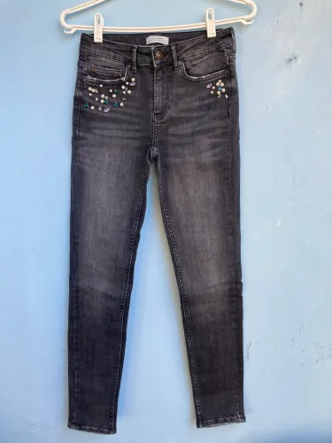 Calça Jeans Feminina da Zara, Tam P(Nova)