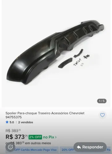 Vendo spolier GM ônix e prisma