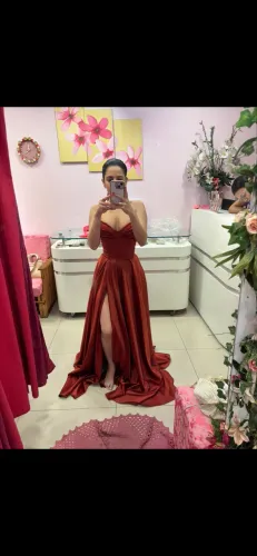 Vestido Terracota Usado apenas uma vez 
