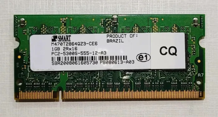 Memória RAM SO-DIMM DDR2 PC2-5300 667 MHz 1 GB