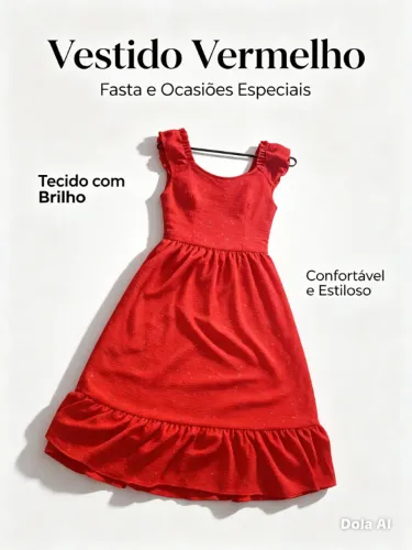 Um vestido com brilho para criança muito bonito