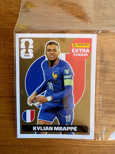 Figurinha Mbappe dourada Copa 2026 