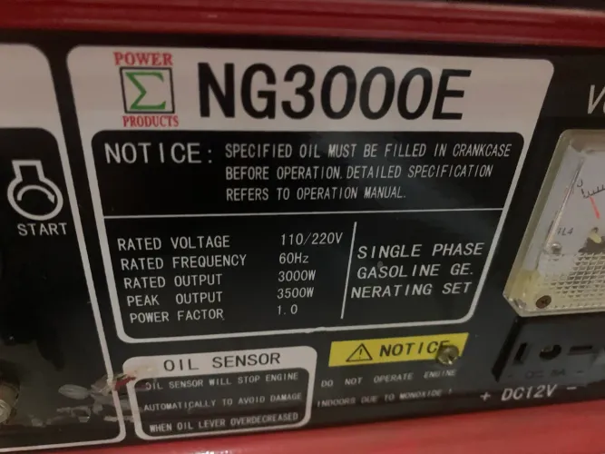Gerador Nagano NG3000E gasolina