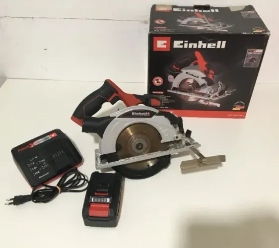 Serra Circular Einhell TE-CS 18/165 LI Solo a Bateria com Carregador e Bateria 