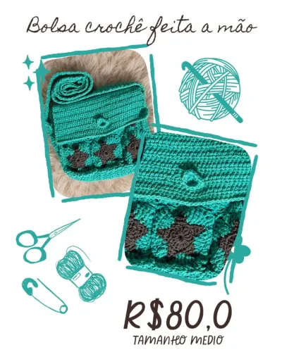 Bolsas de crochê feitas a mão