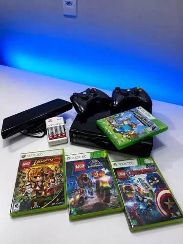 ? XBOX 360 +KINECT + 2 CONTROLES + JOGOS