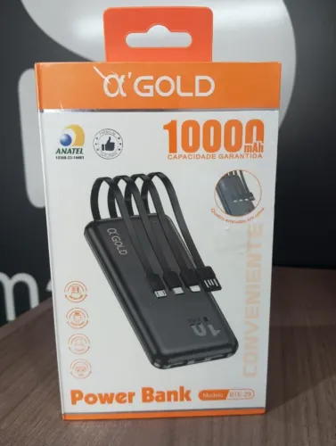 Carregador Portátil Power Bank A'Gold 10000mAh 