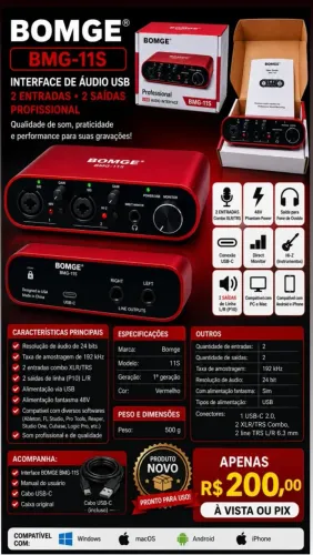 Interface de audio Bomge BMG-11S