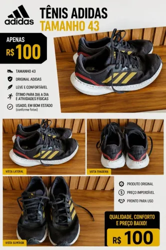 Tênis Adidas 43 usado