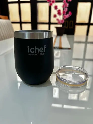 Copo Térmico ichef Smart Cup Polishop Preto com Tampa Original - Seminovo