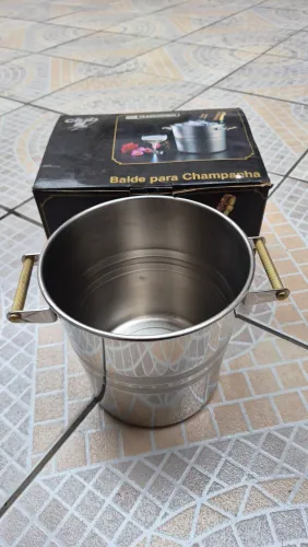 Balde Champanhe em Inox 5 litros (TRAMONTINA - NUNCA USADO)