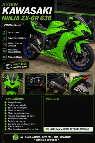 Kawasaki Ninja Zx-6r 636cc 2025