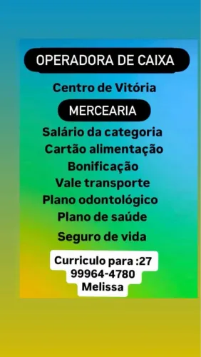 Operadora de caixa 