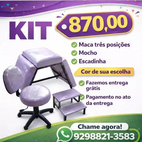 Maca três posições, Cadeira e Escadinha R$ 870,00 