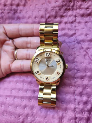 Relógio EURO dourado original, para pulso 17cm, possuem cx, de 4cm