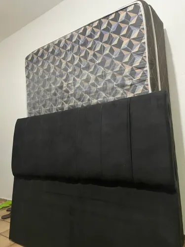 Desapego cama de casal+ cabeceira estofada 