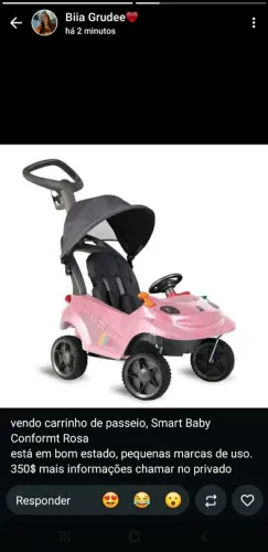 Carrinho smart de menina 
