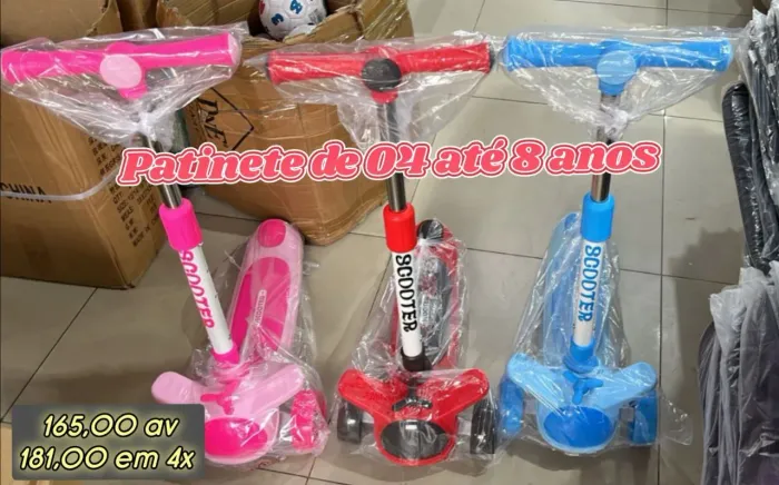 Patinete infantil 04 até 08 reforçado 