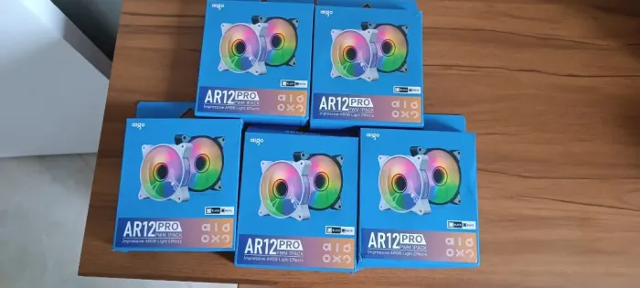 kit 5 fans aigo ar12 pro argb