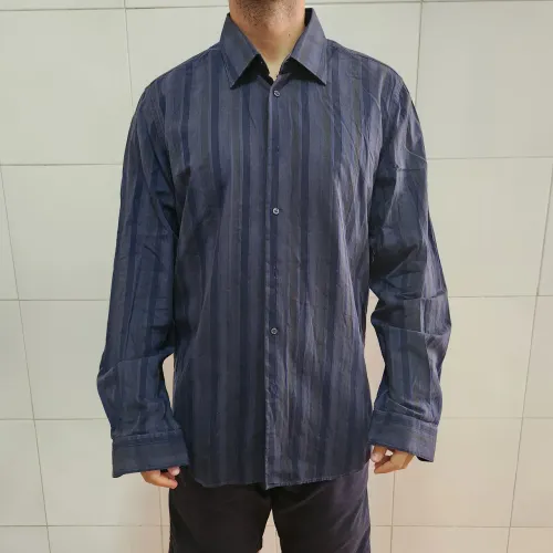 Camisa Social italiana azul GG Naracamicie 