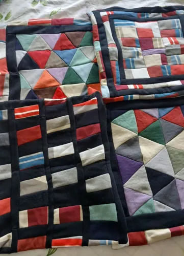 Capa de almofada de patchwork lindas novas
