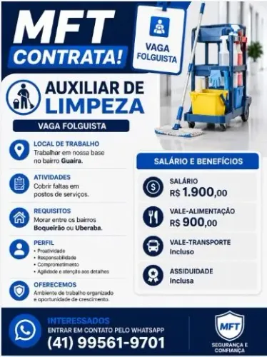 Venha fazer parte da nossa equipe!