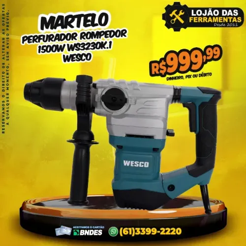 Martelo Perfurador Rompedor 1500w Ws3230k.1 Wesco