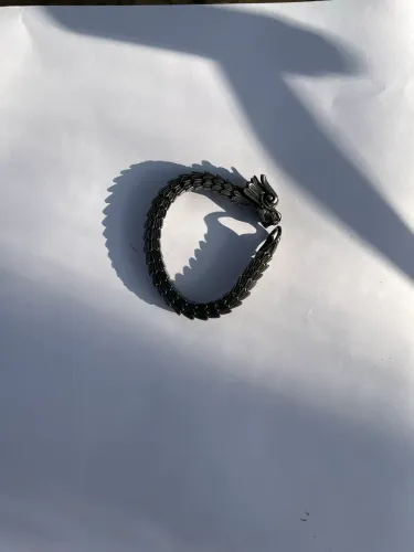 Bracelete Dragão Masculino Aço 316L - Articulado - 152g