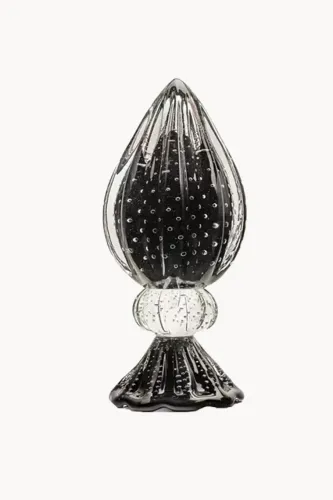 Vaso Murano Preto - Pinha com Base