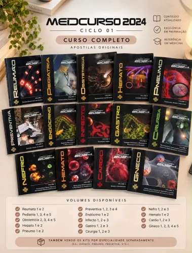 KIT DE APOSTILAS MED CURSO CICLO 01 2024