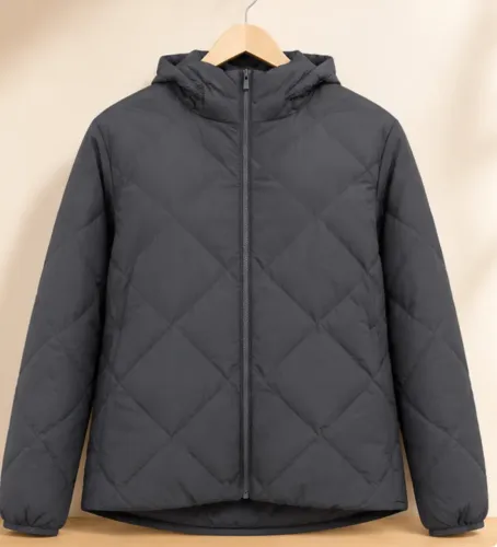 Jaqueta puffertech Uniqlo cinza P