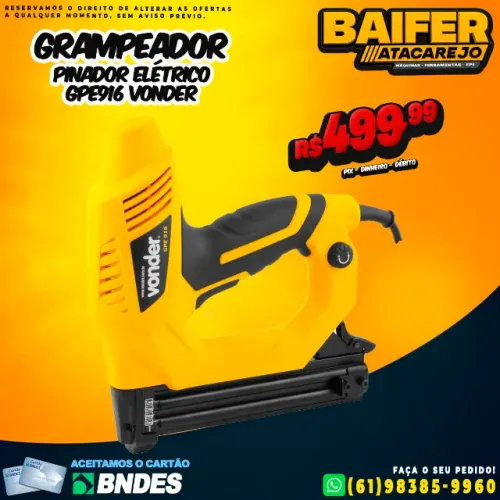Grampeador Pinador Elétrico GPe916 Vonder