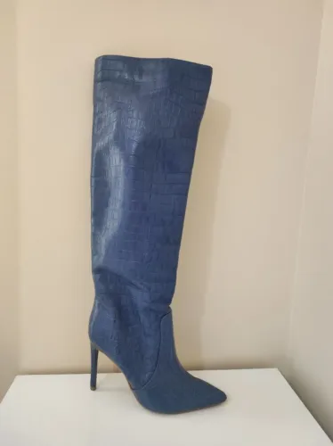 Bota UZA over the knee - Azul Croco - 36