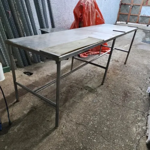 Mesa Bancada Inox Grande 2,90m x 89cm x 94cm Usada