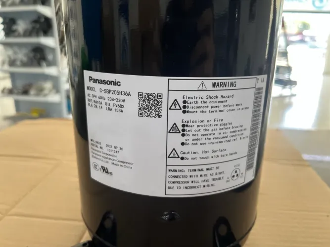 Compressor Scroll Panasonic 60000 BTUs R410A 220V Trifásico - C-SBP205H36A