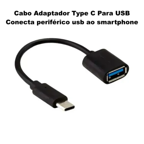 Cabo Otg Tipo C X Usb Conecte Pen Drive/mouse No Celular