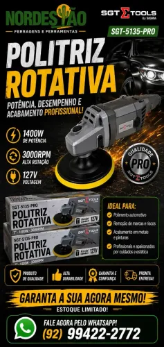 POLITRIZ ROTATIVA PROFISSIONAL 1400W
