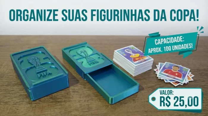 Caixinha para figurinhas da copa do mundo