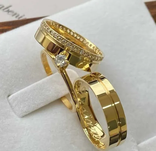 COMBO : ALIANÇA DE MOEDA ANTIGA 4,5 MM