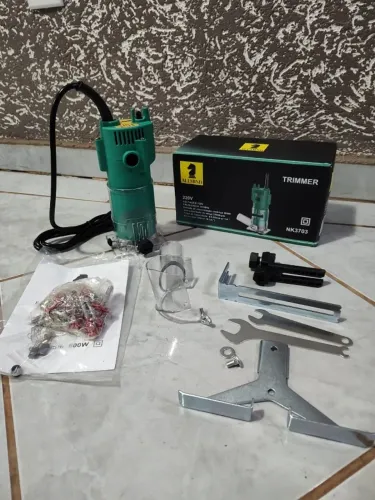 Kit Tupia Laminadora Manual + Jogo De Fresas Profissional Allmind Madeira