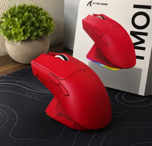 MOUSE GAMER ATTACK SHARK X11 WIRELESS COM DOCK DE CARREGAMENTO RGB - 22000 DPI