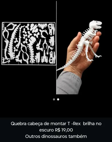 Quebra cabeça dinossauro de montar
