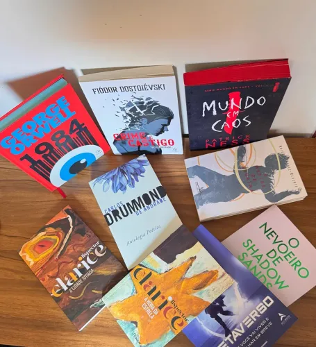 Lote com 9 livros usados - Literatura, clássicos e ficção
