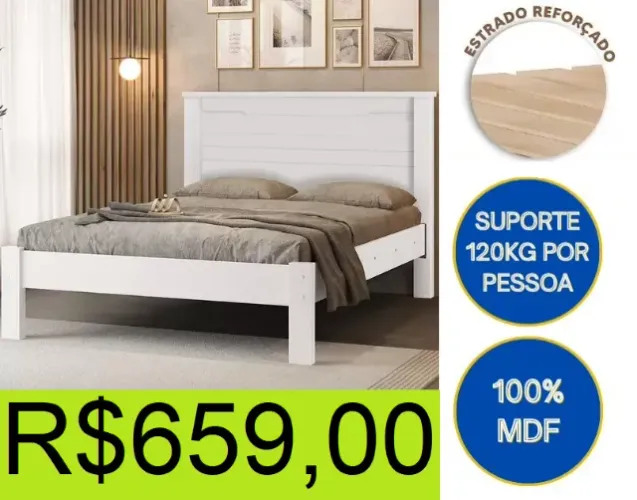 cama- casal - 100% MDF - compre hoje e receba em até 72 horas