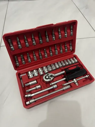 Kit Chaves Ferramentas Jogo Fenda Philips Catraca Soquete Allen 46 Peças Com Maleta