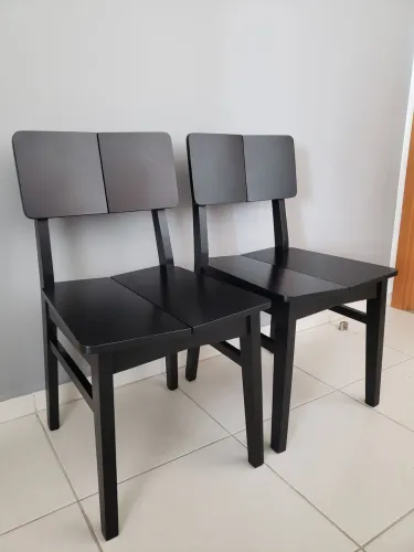 Conjunto com 2 cadeiras modelo duo mobly