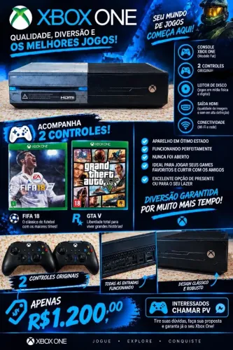 XBOX ONE FAT EDIÇÃO HALO 5