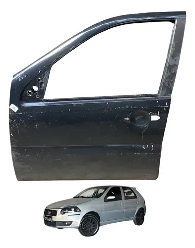 Porta Dianteira Esquerda Fiat Palio Elx 1.4 2008 A 2014 Dianteira Esquerda Preto